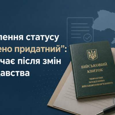 Виправлення статусу “обмежено придатний”: що означає після змін законодавства